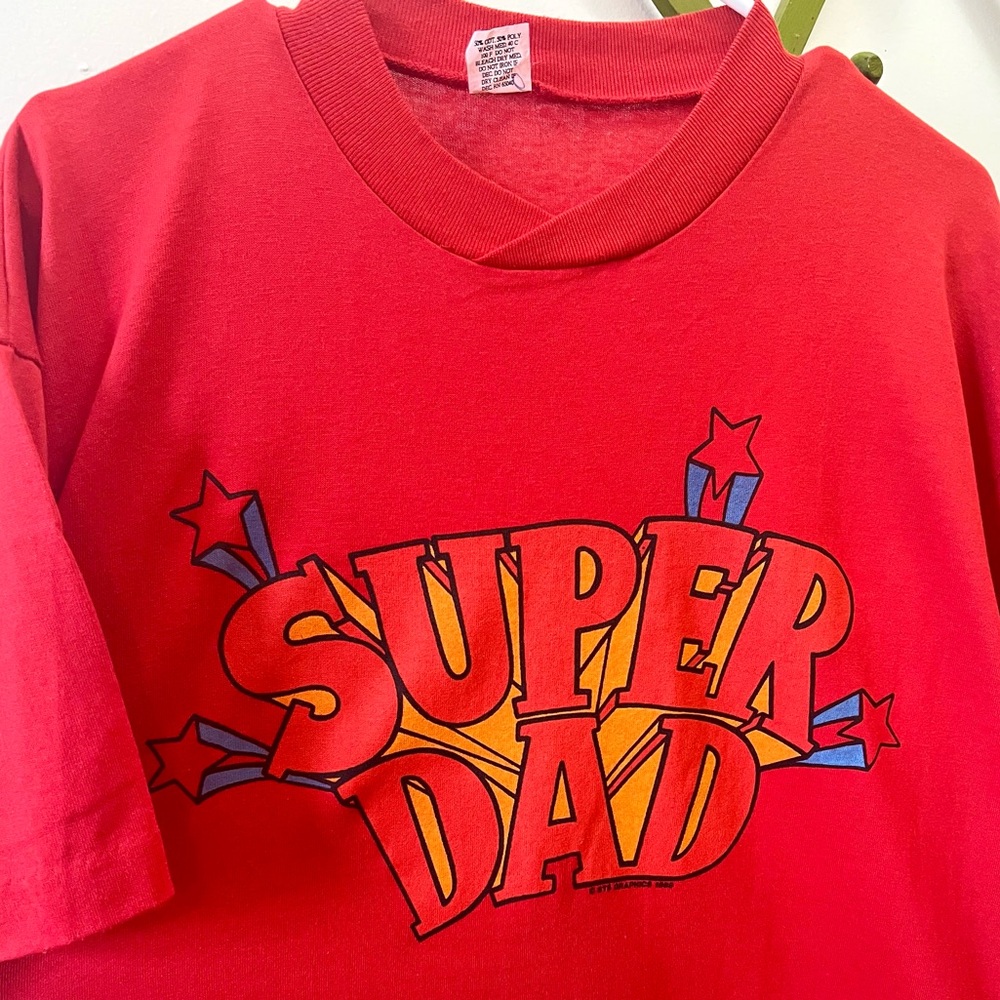 ‼️NAME YOUR PRICE-DONATING THU 11/13‼️ 80s Vintage ❤️ “Super Dad” Sleep Shirt - Picture 2 of 3